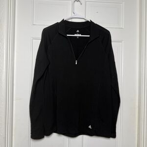 Adidas Golf Men’s Black Quarter Zip Pullover Sweater Size L Long Sleeve